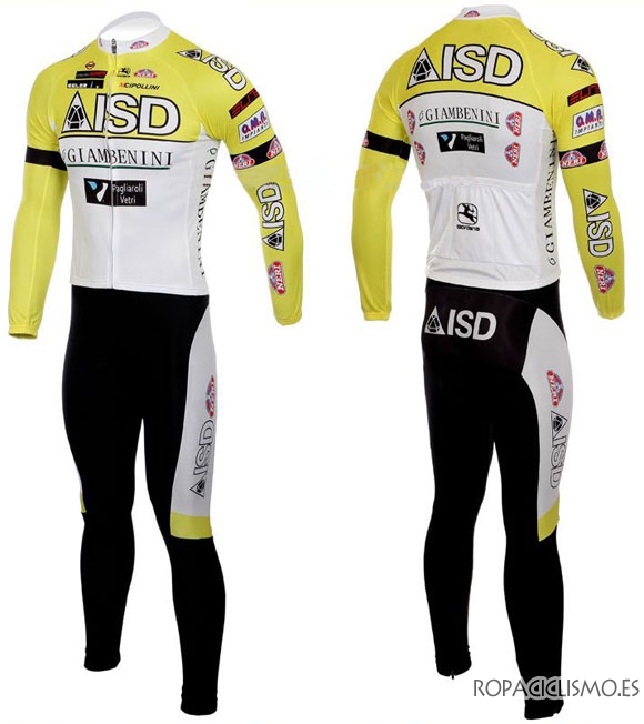 2013 Maillot Giordana Negro Blanco Mangas Larga